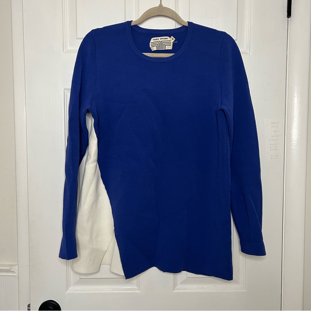 Tory Burch Tory Sport Colorblock Cutout Sweater